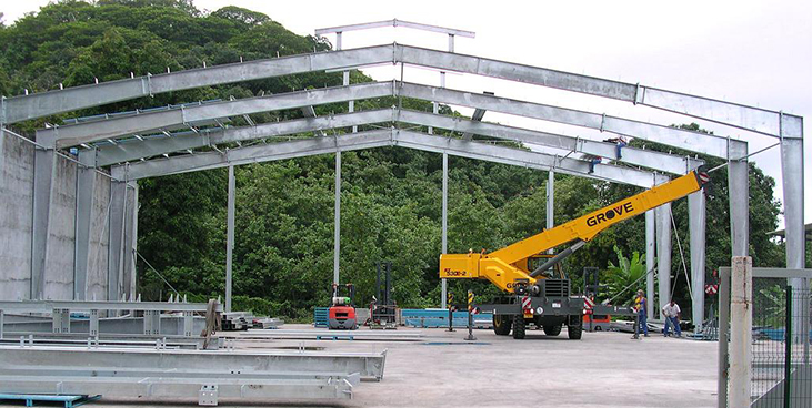 French Polynethia 450 square meter steel structure warehouse